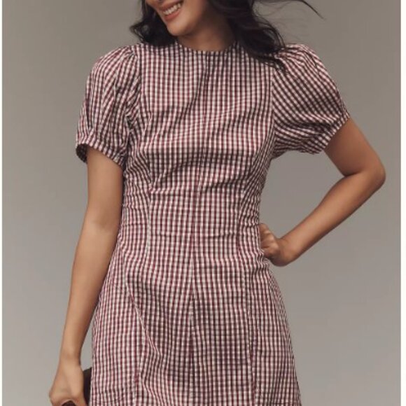 NWT - Anthropologie WeWoreWhat Short-Sleeve Fit & Flare Mini Dress - Picture 3 of 4